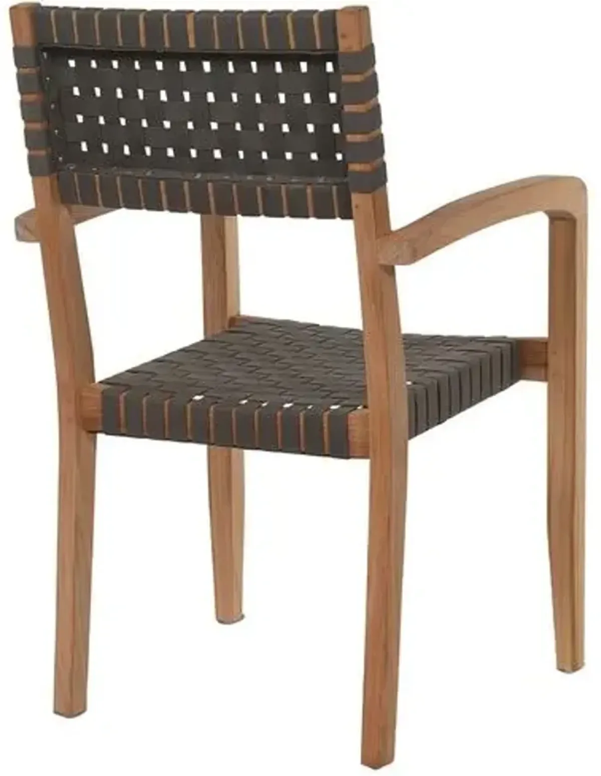 Set of 4 Clair Teak Stacking Outdoor Dining Chairs - Black