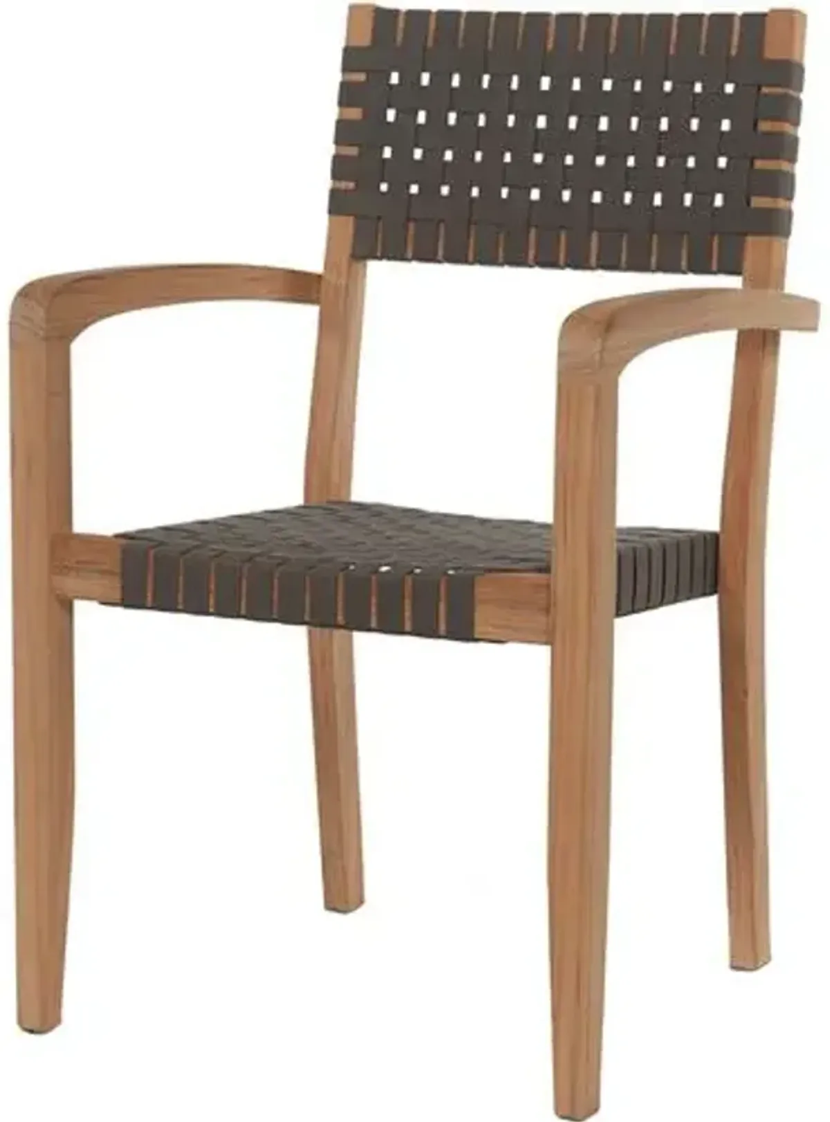 Set of 4 Clair Teak Stacking Outdoor Dining Chairs - Black