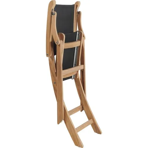 Myrna Teak Outdoor Folding Chair - Black