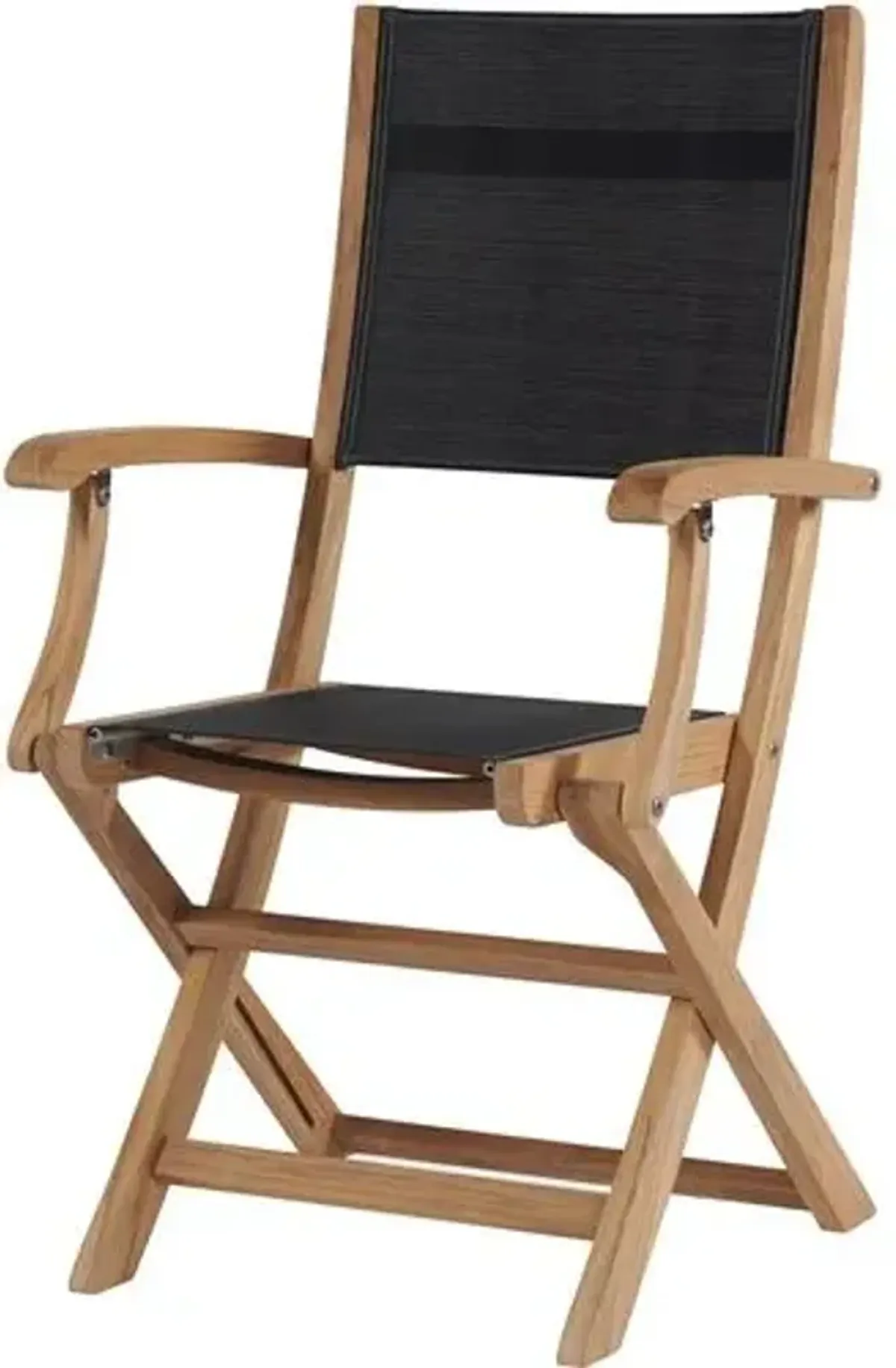 Myrna Teak Outdoor Folding Chair - Black