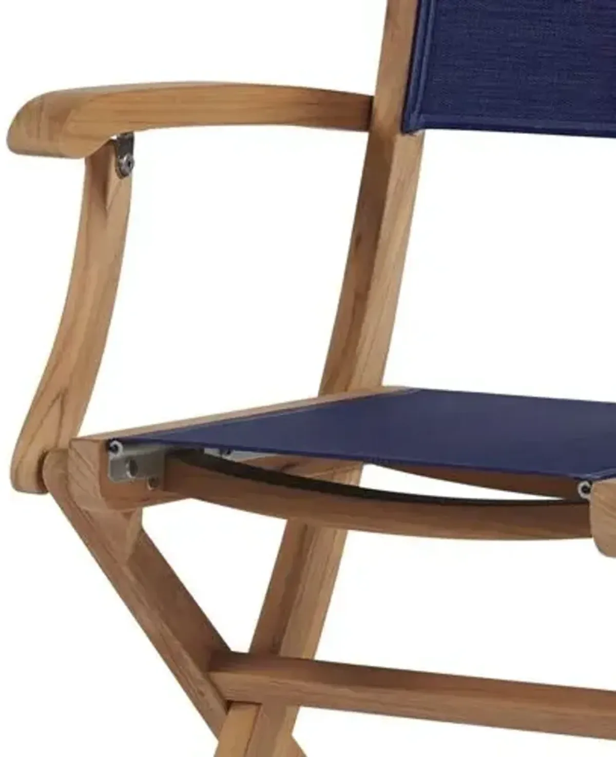 Myrna Teak Outdoor Folding Chair - Blue