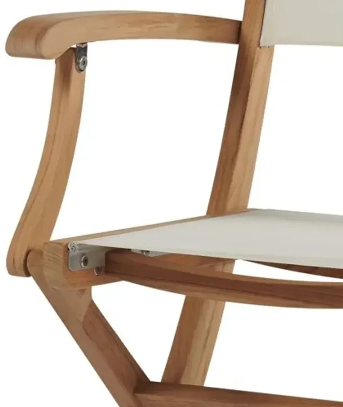 Myrna Teak Outdoor Folding Chair - White