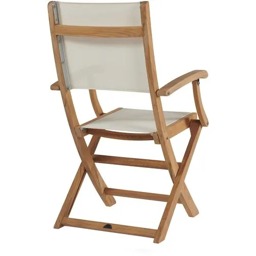 Myrna Teak Outdoor Folding Chair - White