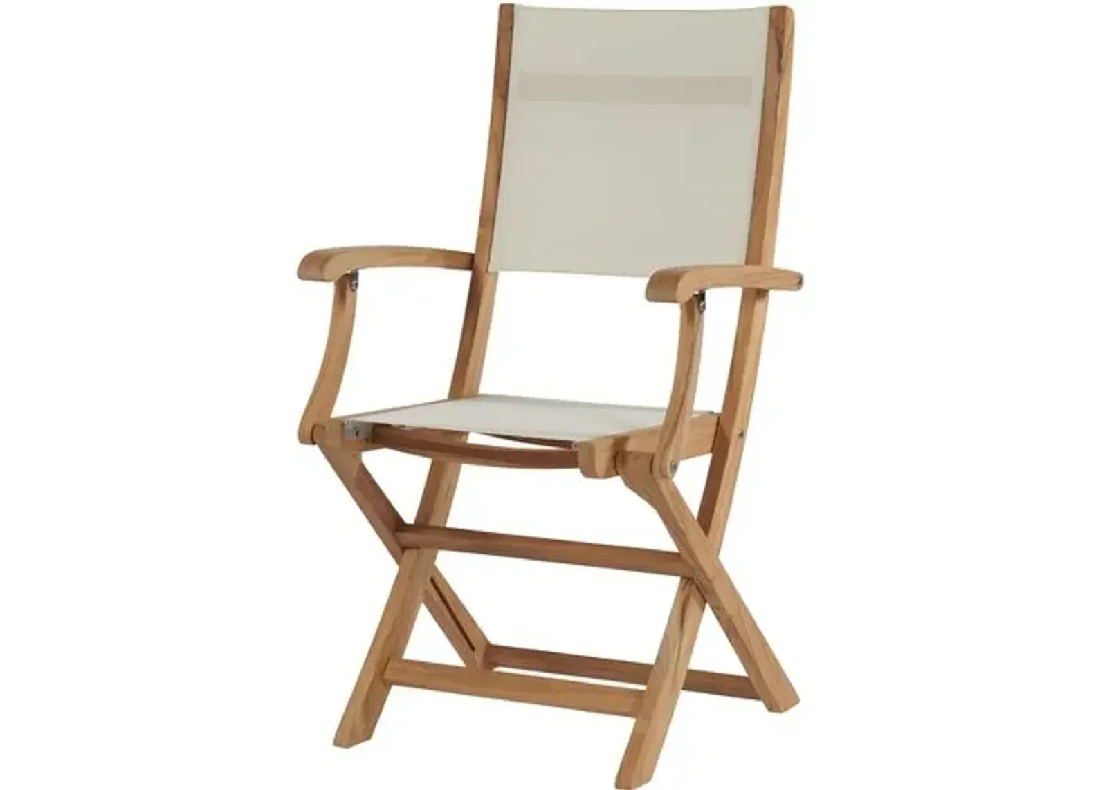 Myrna Teak Outdoor Folding Chair - White