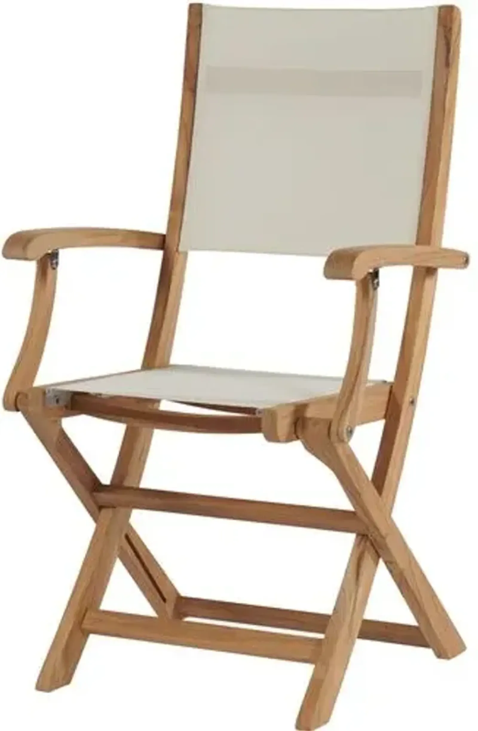 Myrna Teak Outdoor Folding Chair - White