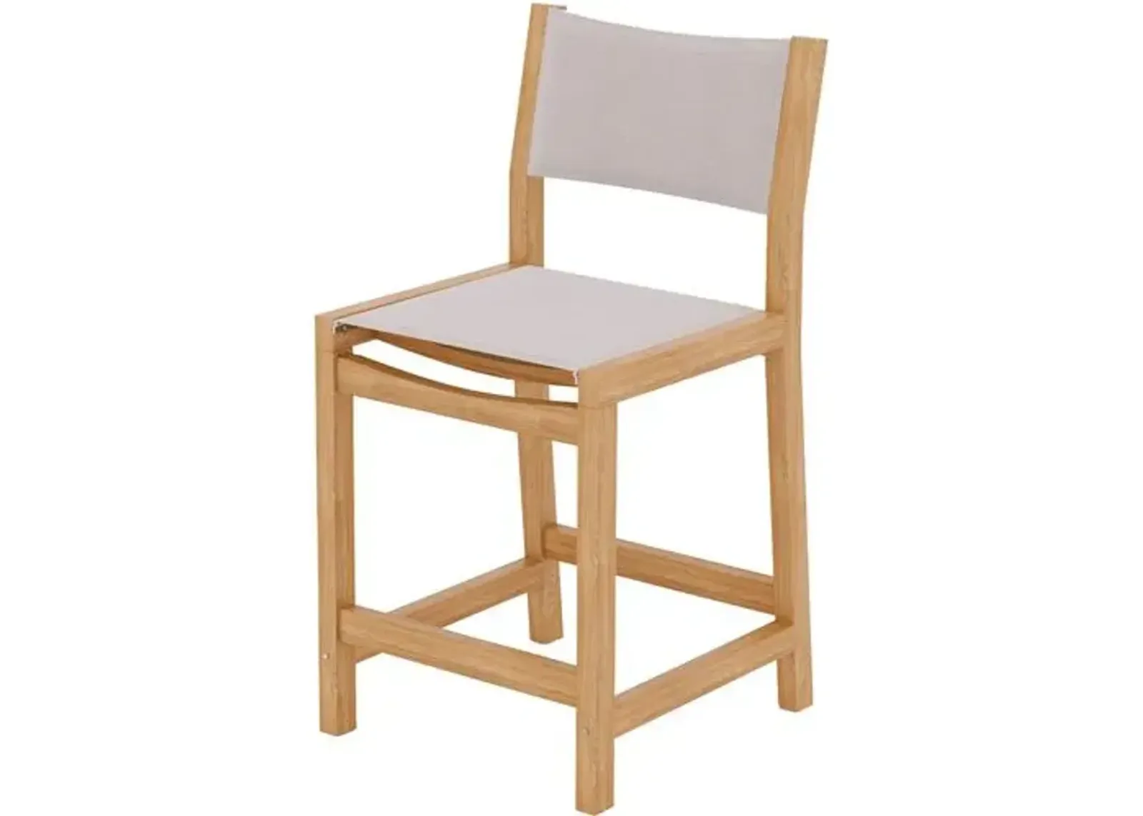 Milo Teak Outdoor Counter Stool - White