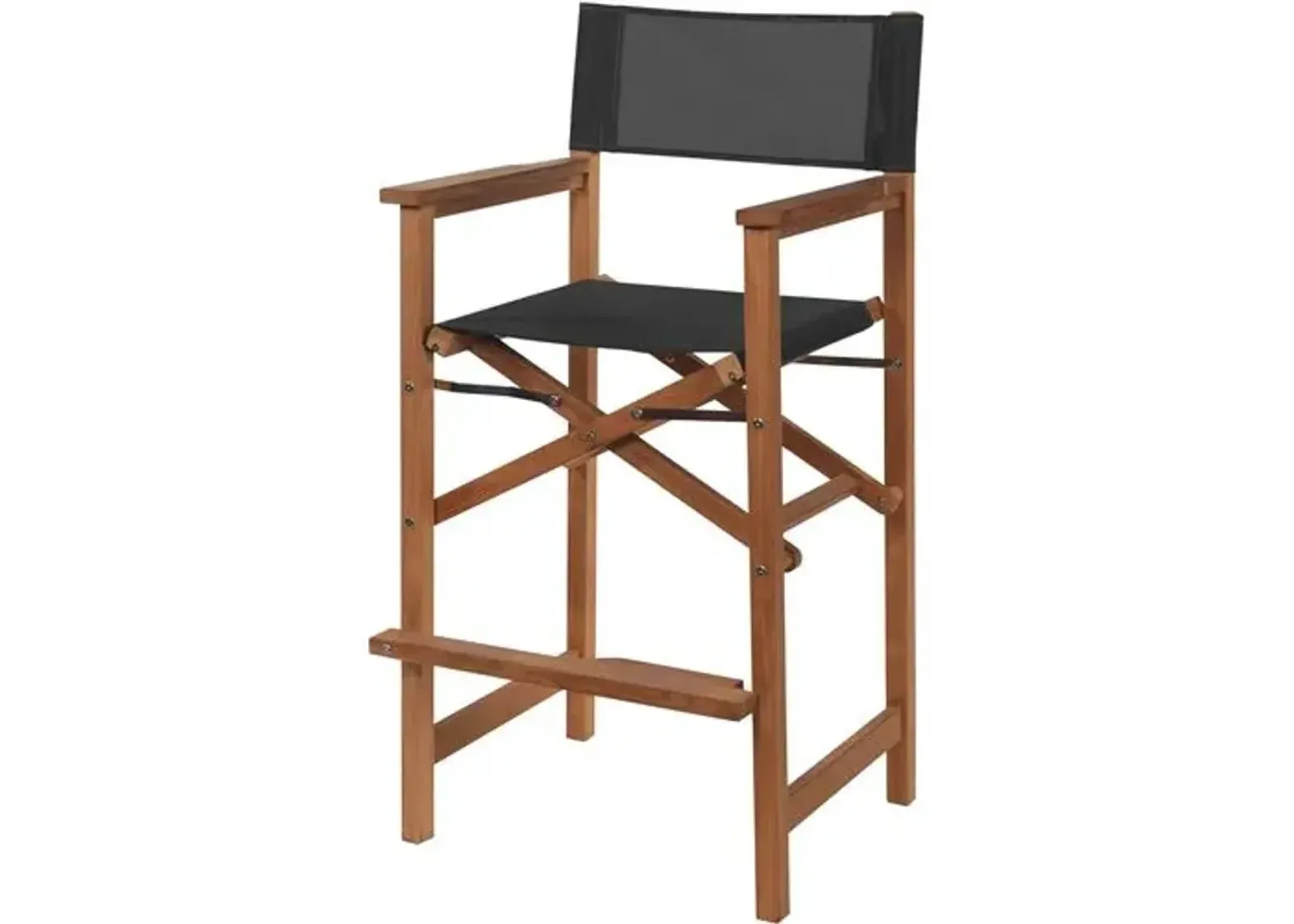 Milo Outdoor Teak Counter Stool - Black