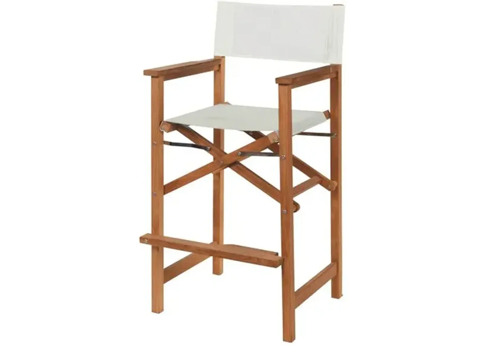 Milo Outdoor Teak Counter Stool - White