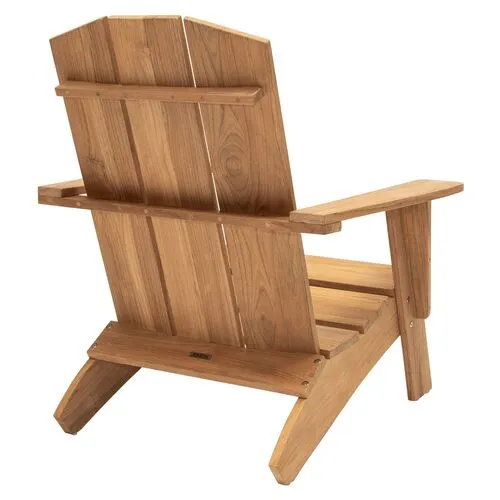 Hagen Teak Adirondack Outdoor Chair - Natural - Brown