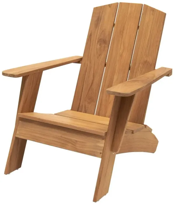 Hagen Teak Adirondack Outdoor Chair, Natural