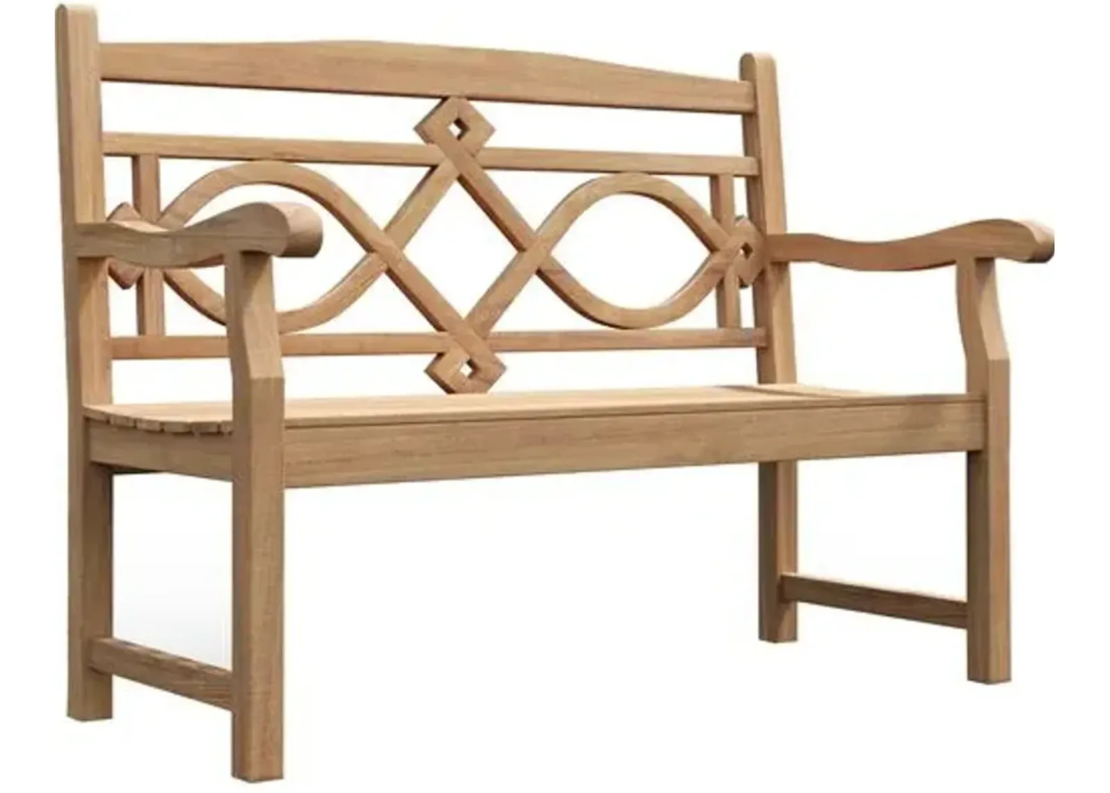 Bethany Teak Outdoor Bench - Natural - Brown