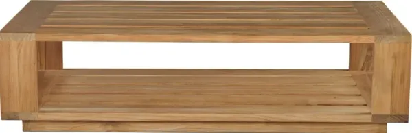 Misti Teak Outdoor Coffee Table, Natural