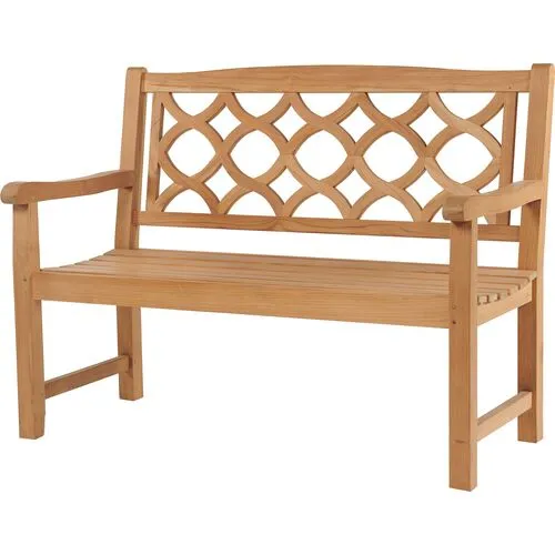 Bryson Teak Outdoor Bench - Natural - Brown