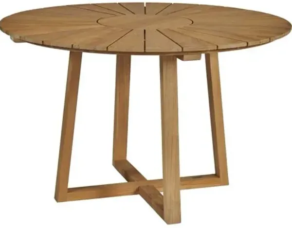 Nina 47" Teak Outdoor Dining Table - Natural