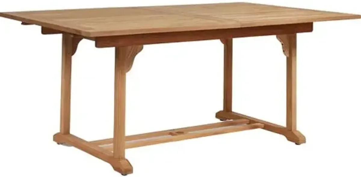 Charon Outdoor Extension Dining Table - Natural Teak