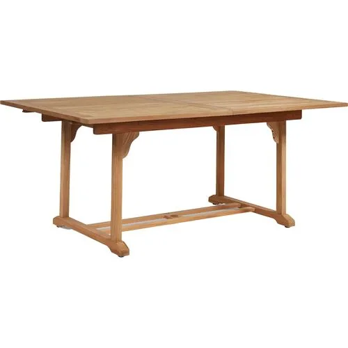 Charon Outdoor Extension Dining Table - Natural Teak