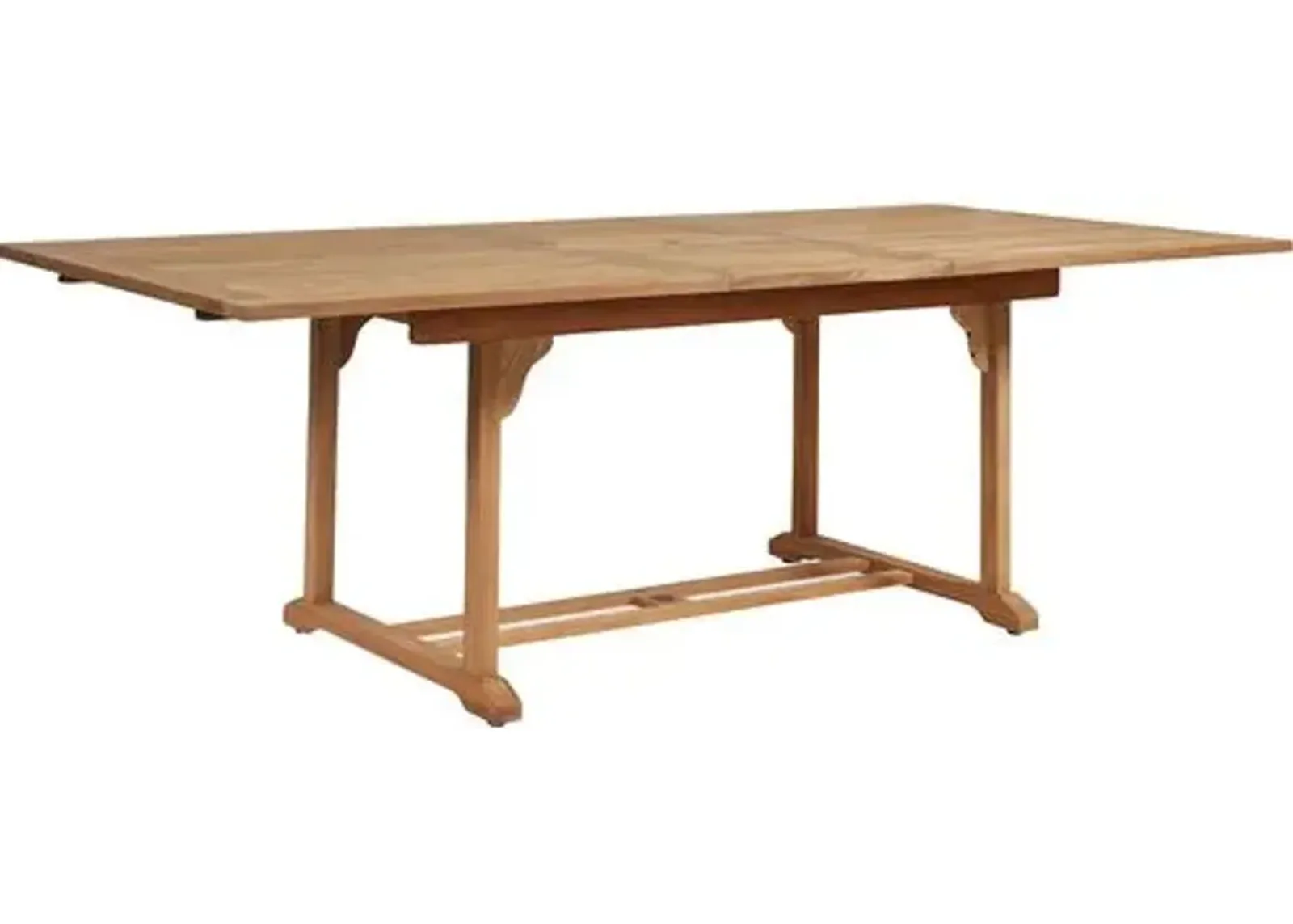 Charon Outdoor Extension Dining Table - Natural Teak