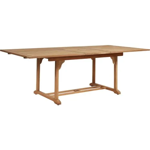 Charon Outdoor Extension Dining Table - Natural Teak