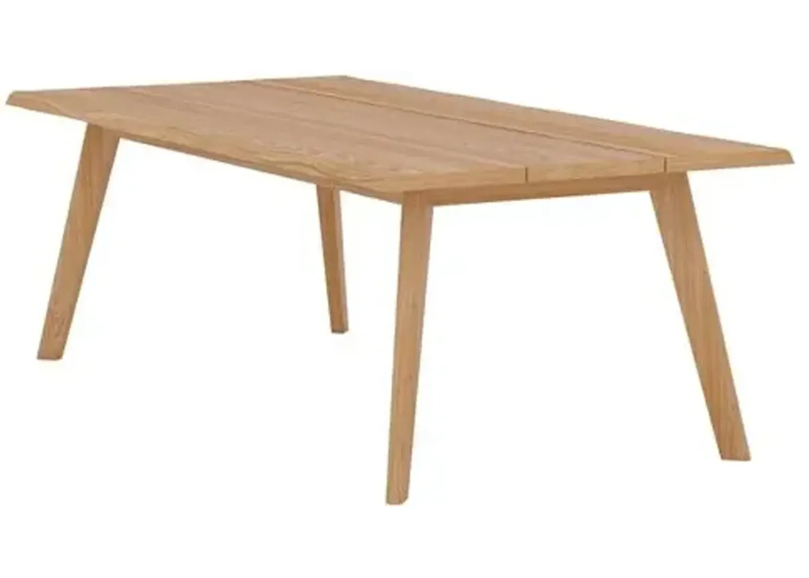 April Teak Outdoor Rectangular Dining Table - Natural