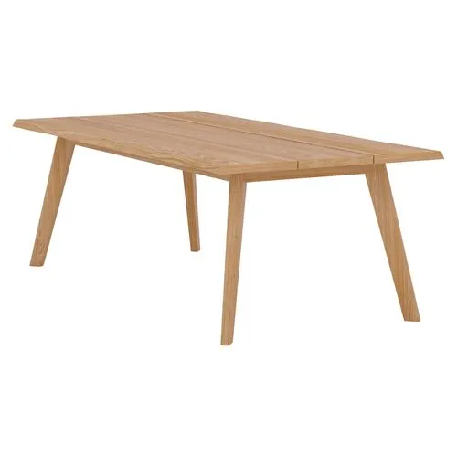 April Teak Outdoor Rectangular Dining Table - Natural