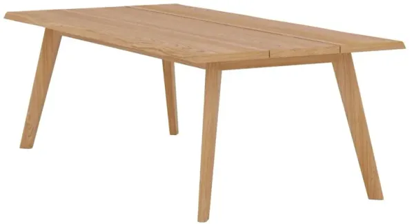 April Teak Outdoor Rectangular Dining Table, Natural