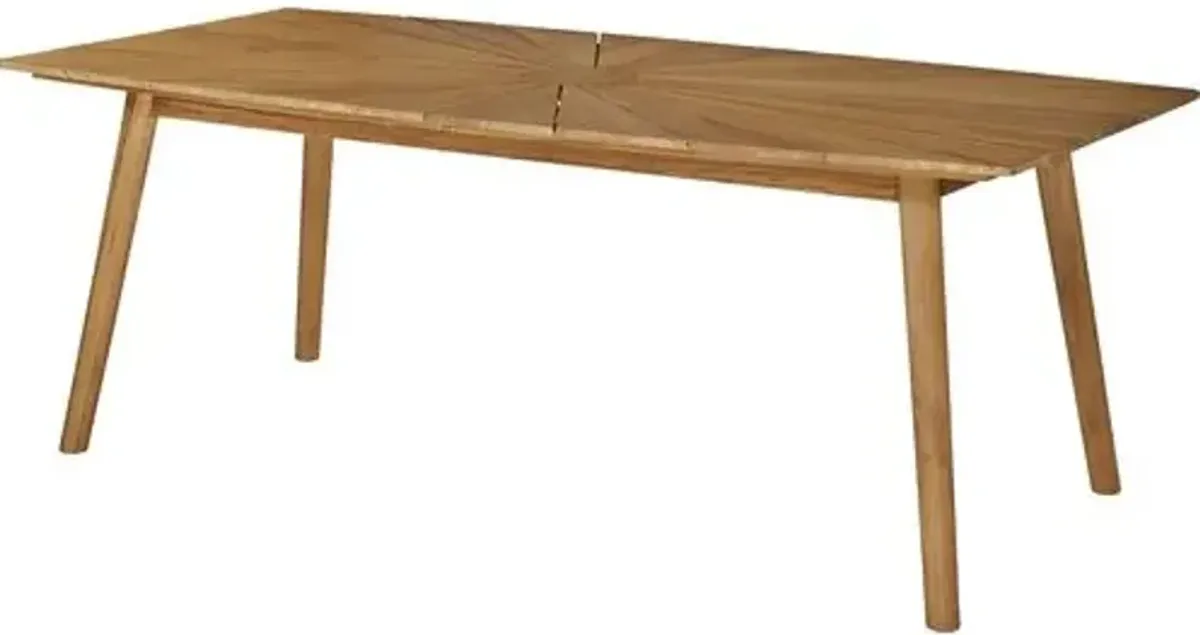 Bimi Teak Outdoor Rectangular Dining Table - Natural