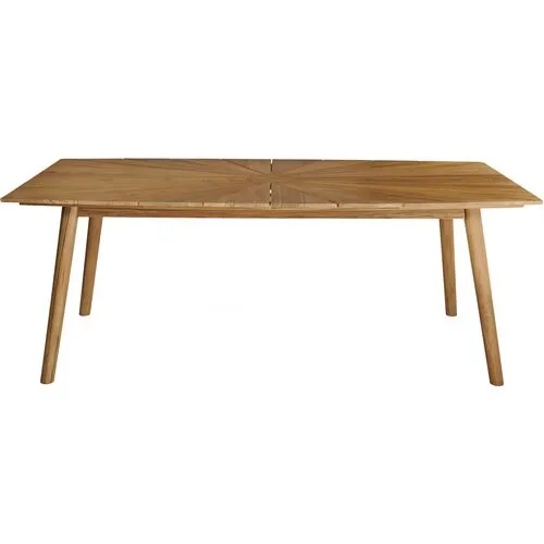 Bimi Teak Outdoor Rectangular Dining Table - Natural