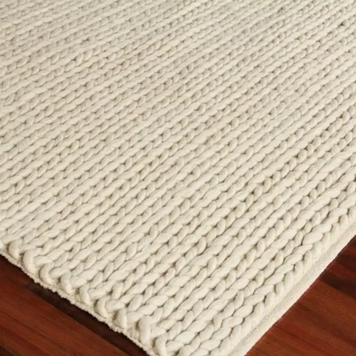 Arlow handwoven flat-weave Rug - Ivory - Exquisite Rugs - Ivory