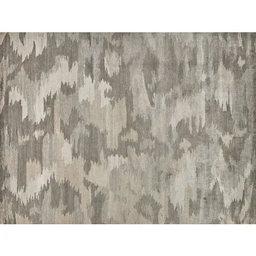 Bamboo Silk hand-knotted Rug - Light Silver/Gray - Exquisite Rugs - Gray