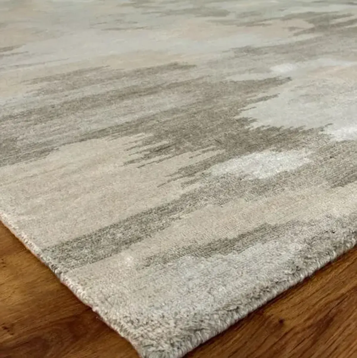 Bamboo Silk hand-knotted Rug - Light Silver/Gray - Exquisite Rugs - Gray