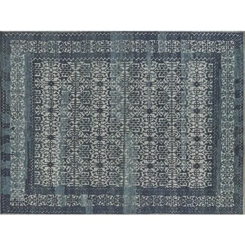 Cadence hand-knotted Rug - Navy Blue/Gray - Exquisite Rugs - Blue