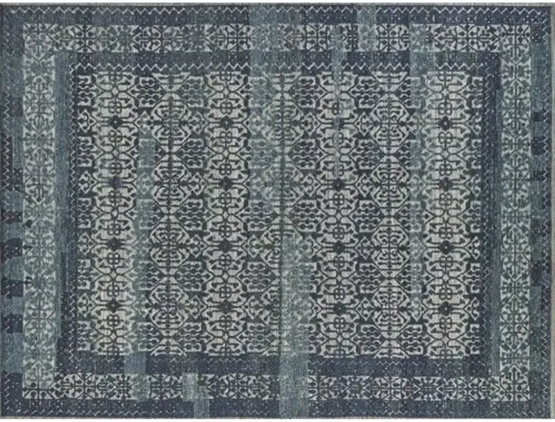 Cadence hand-knotted Rug - Navy Blue/Gray - Exquisite Rugs - Blue