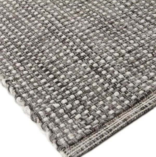 Ferrus handwoven flat-weave Rug, Gray/Brown