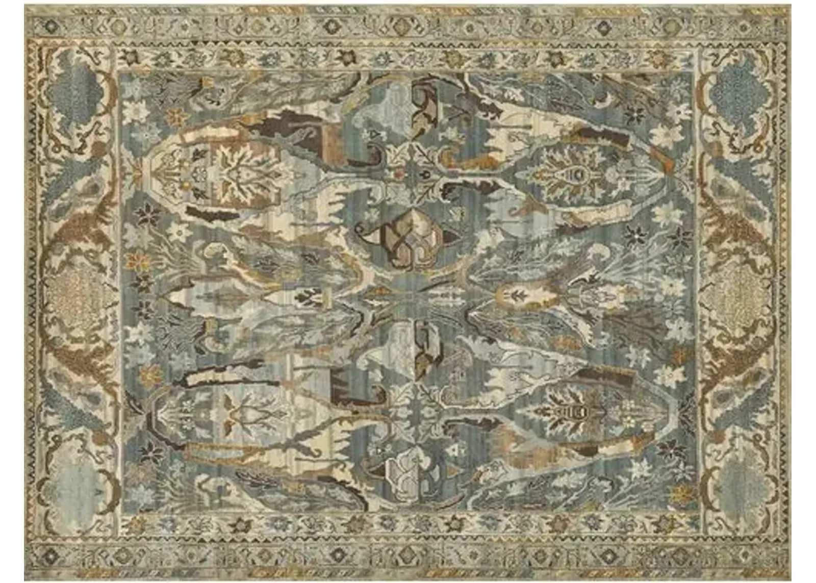 Jurassic hand-knotted Rug - Gray/Light Blue - Exquisite Rugs - Gray