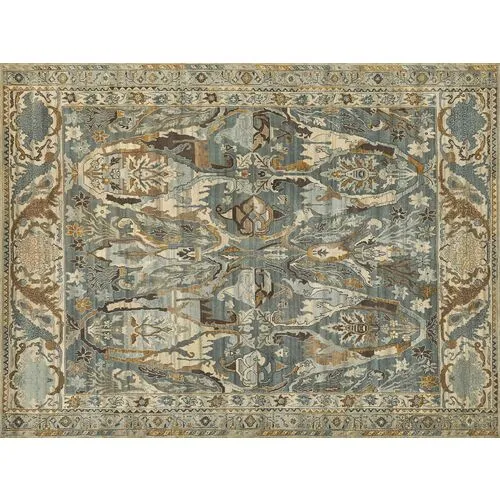 Jurassic hand-knotted Rug - Gray/Light Blue - Exquisite Rugs - Gray