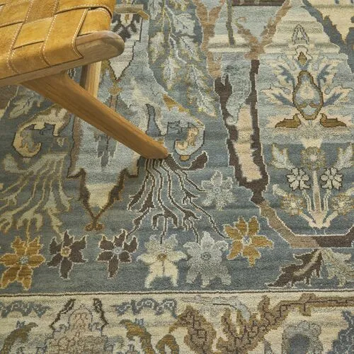 Jurassic hand-knotted Rug - Gray/Light Blue - Exquisite Rugs - Gray