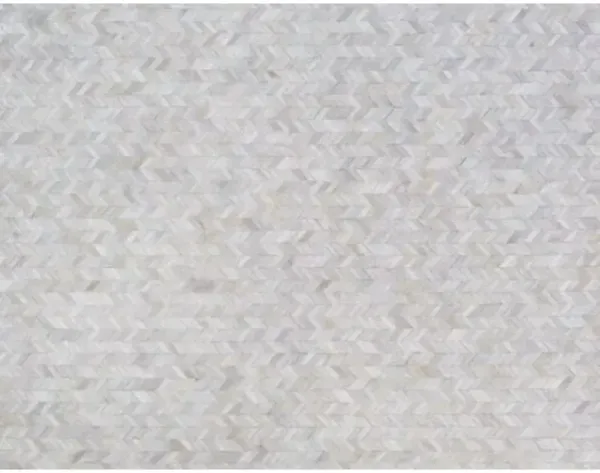 Mosaic Leather Cowhide Rug - Ivory - Exquisite Rugs - Ivory