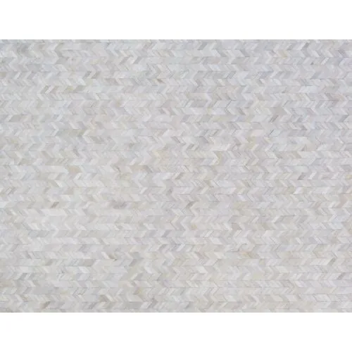 Mosaic Leather Cowhide Rug - Ivory - Exquisite Rugs - Ivory