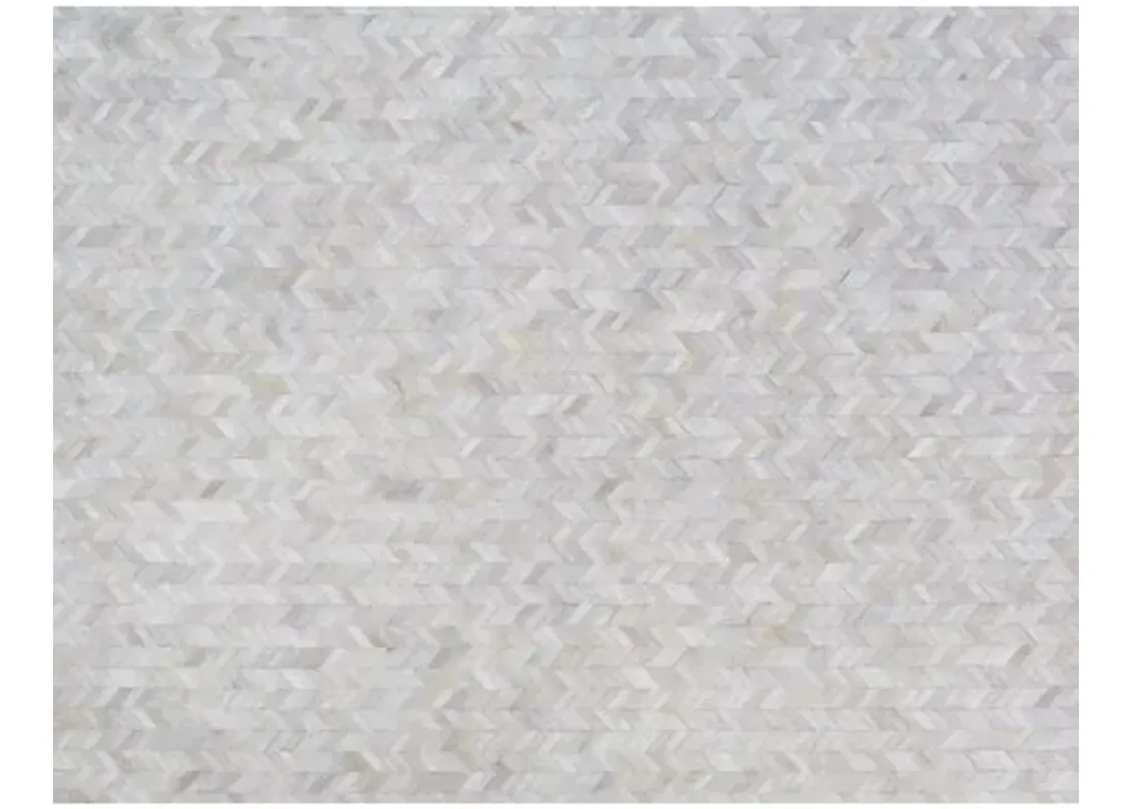 Mosaic Leather Cowhide Rug - Ivory - Exquisite Rugs - Ivory