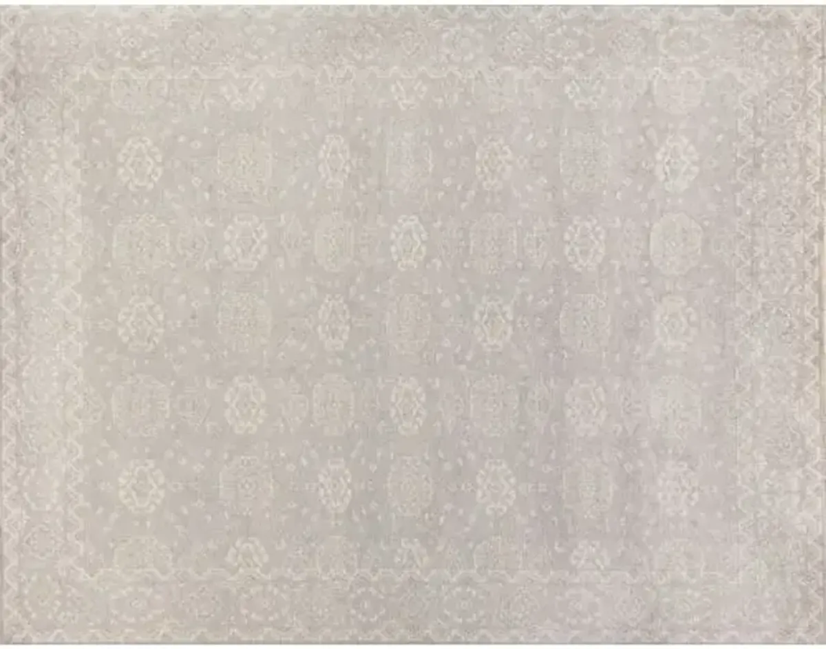 Restoration hand-knotted Rug - Light Blue/Beige - Exquisite Rugs - Beige