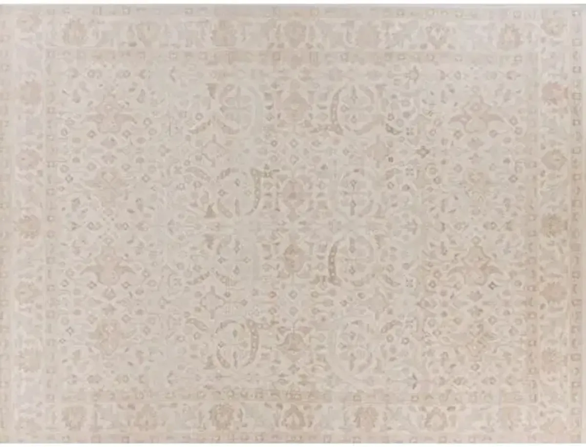 Restoration hand-knotted Rug - Beige/Gold - Exquisite Rugs - Beige