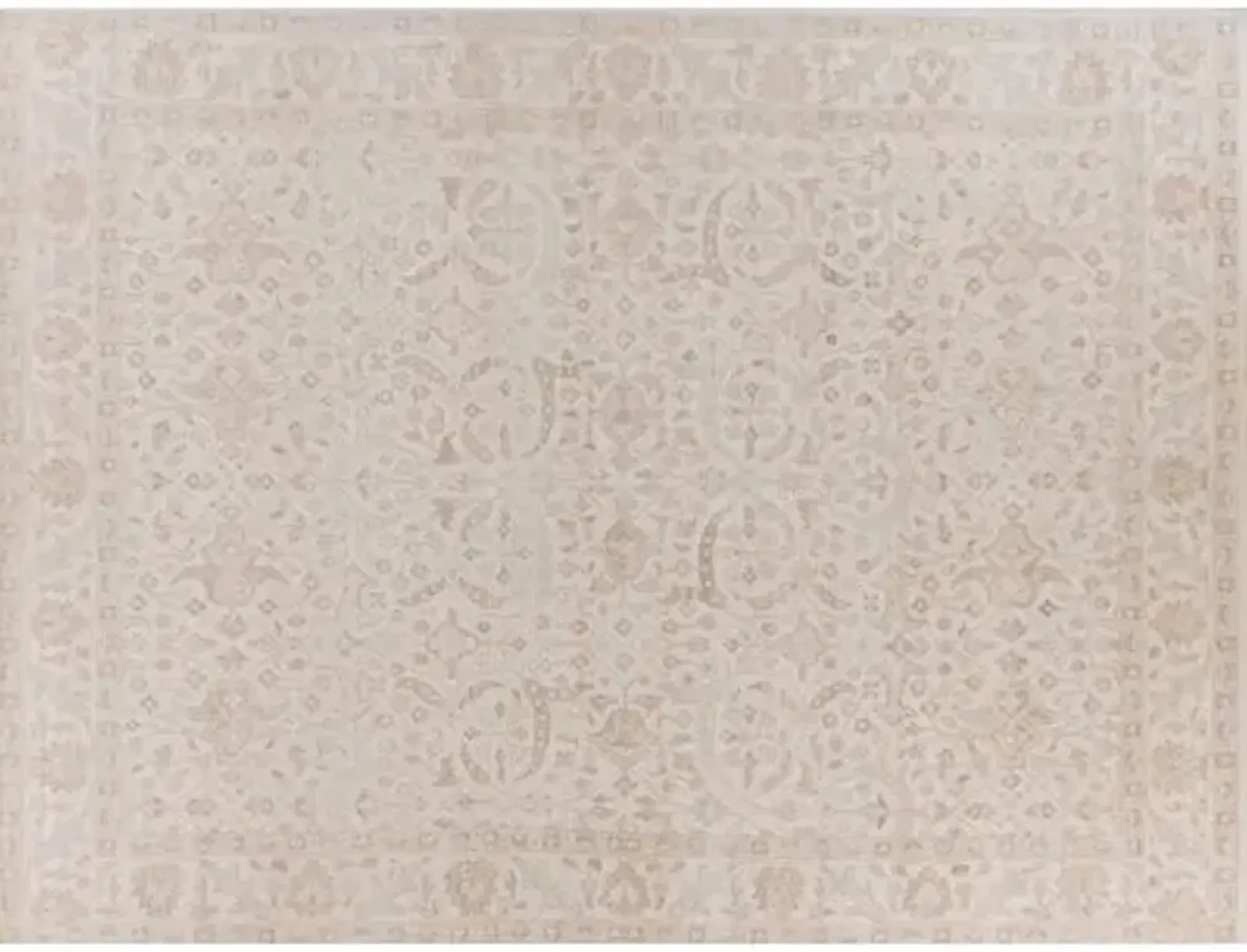 Restoration hand-knotted Rug - Beige/Gold - Exquisite Rugs - Beige