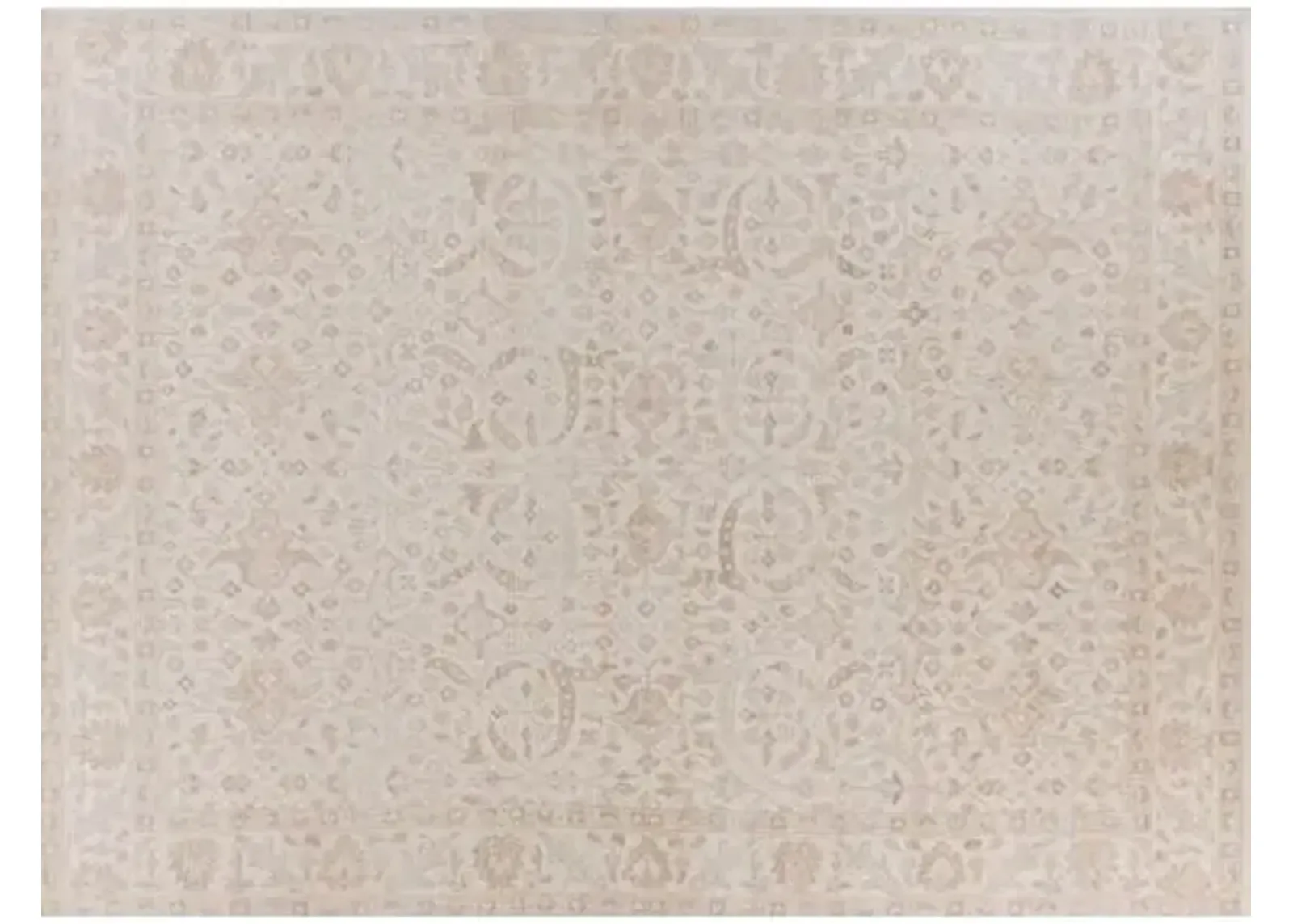 Restoration hand-knotted Rug - Beige/Gold - Exquisite Rugs - Beige