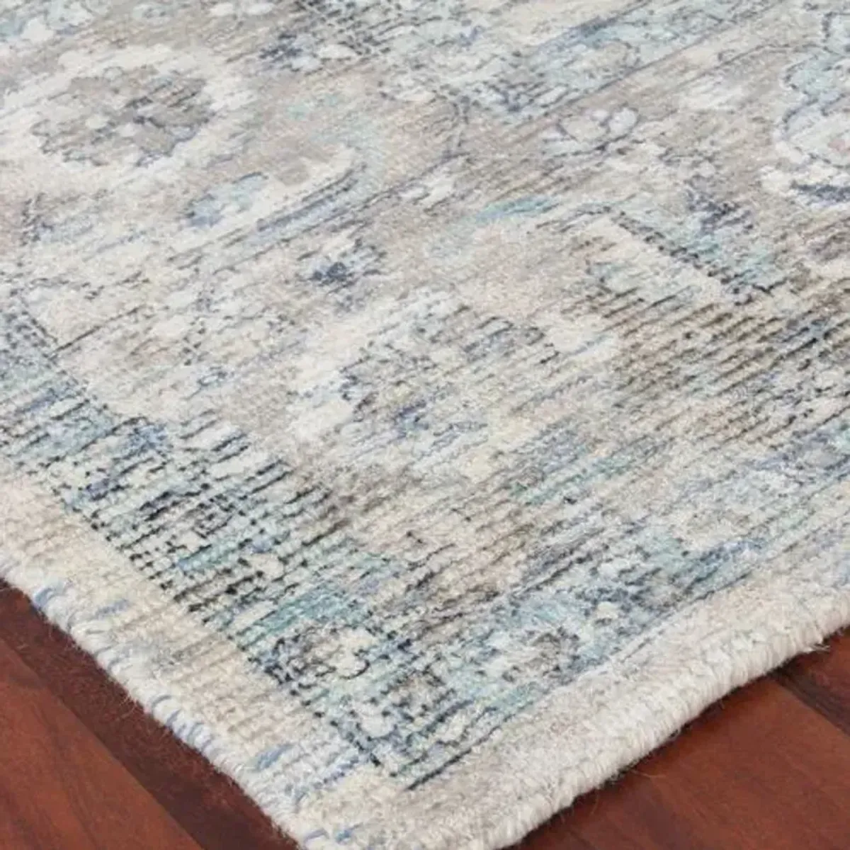 Tuscany hand-loomed Rug - Beige/Blue - Exquisite Rugs - Handcrafted - Blue