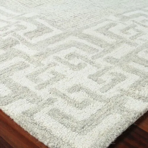 Caprice hand-tufted Rug - Silver/Ivory - Exquisite Rugs - Handcrafted - Ivory
