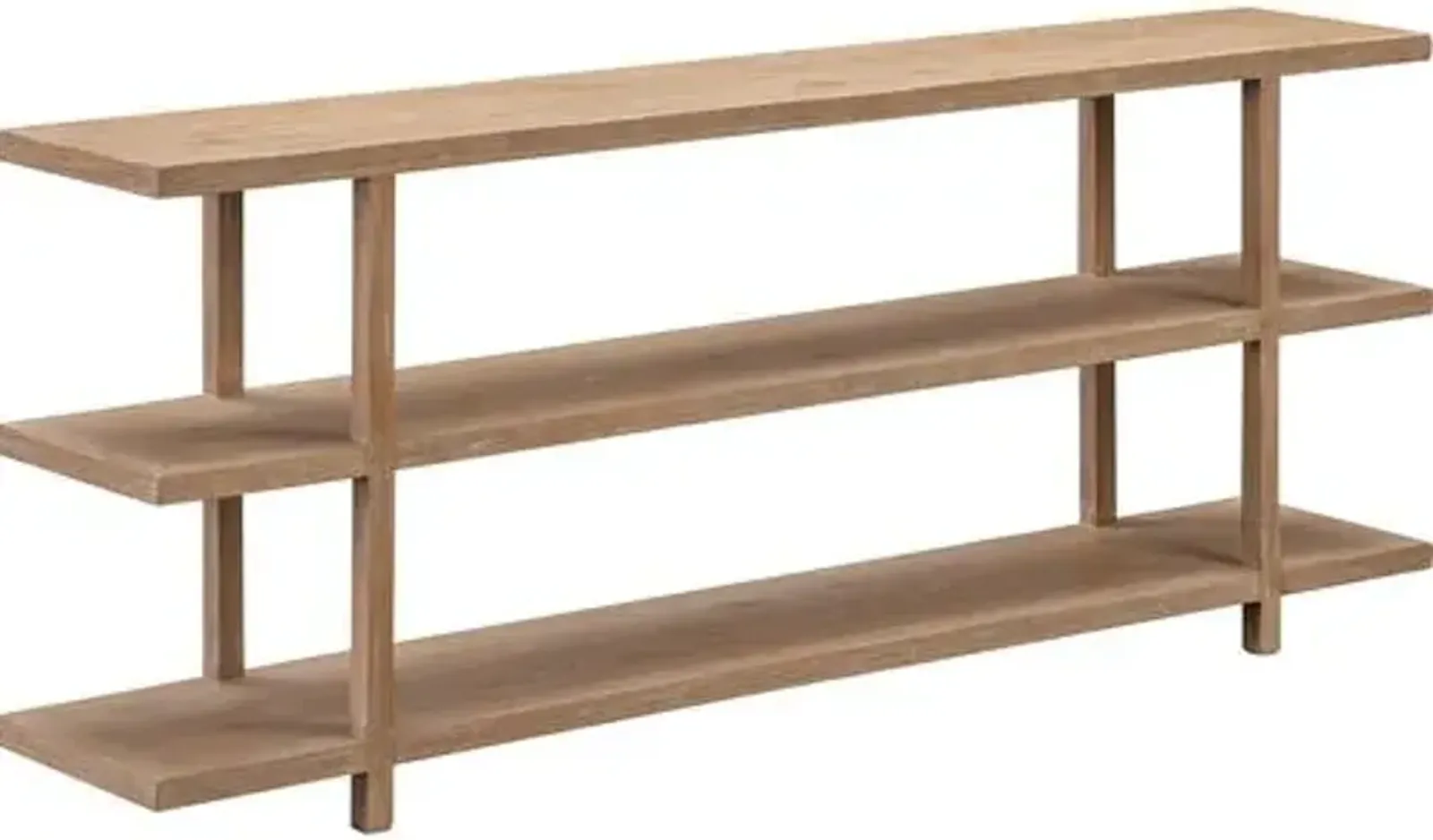 Collector's 80" Oak Console - Limewash - Lauren Liess - Beige