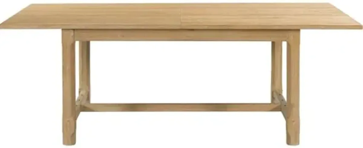 Forever Oak 84-124" Extension Dining Table - Limewash - Lauren Liess