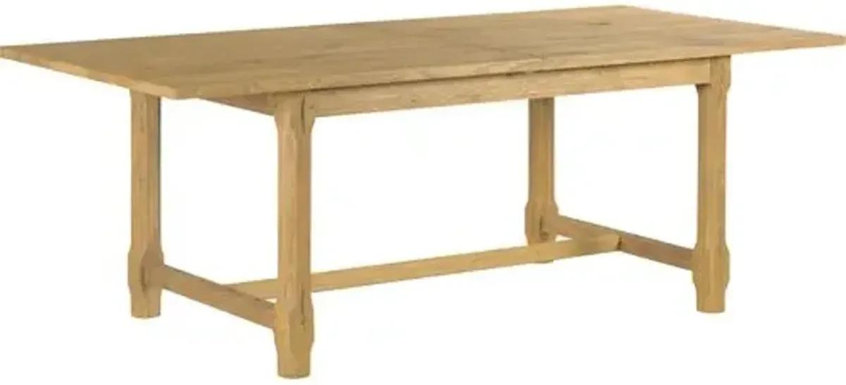 Forever Oak 84-124" Extension Dining Table - Limewash - Lauren Liess