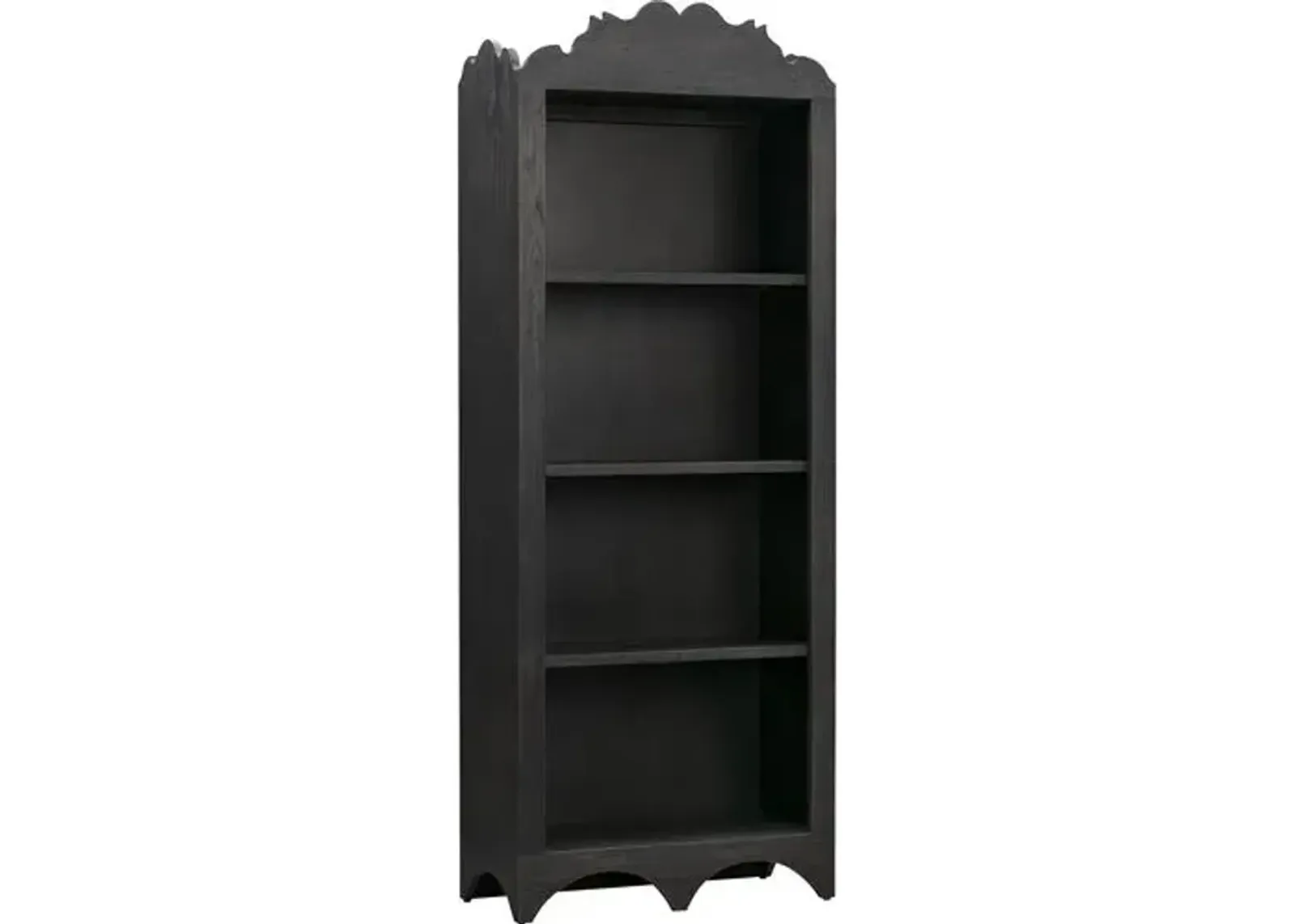 Flourish 83" Tall Oak Bookcase - Black - Lauren Liess