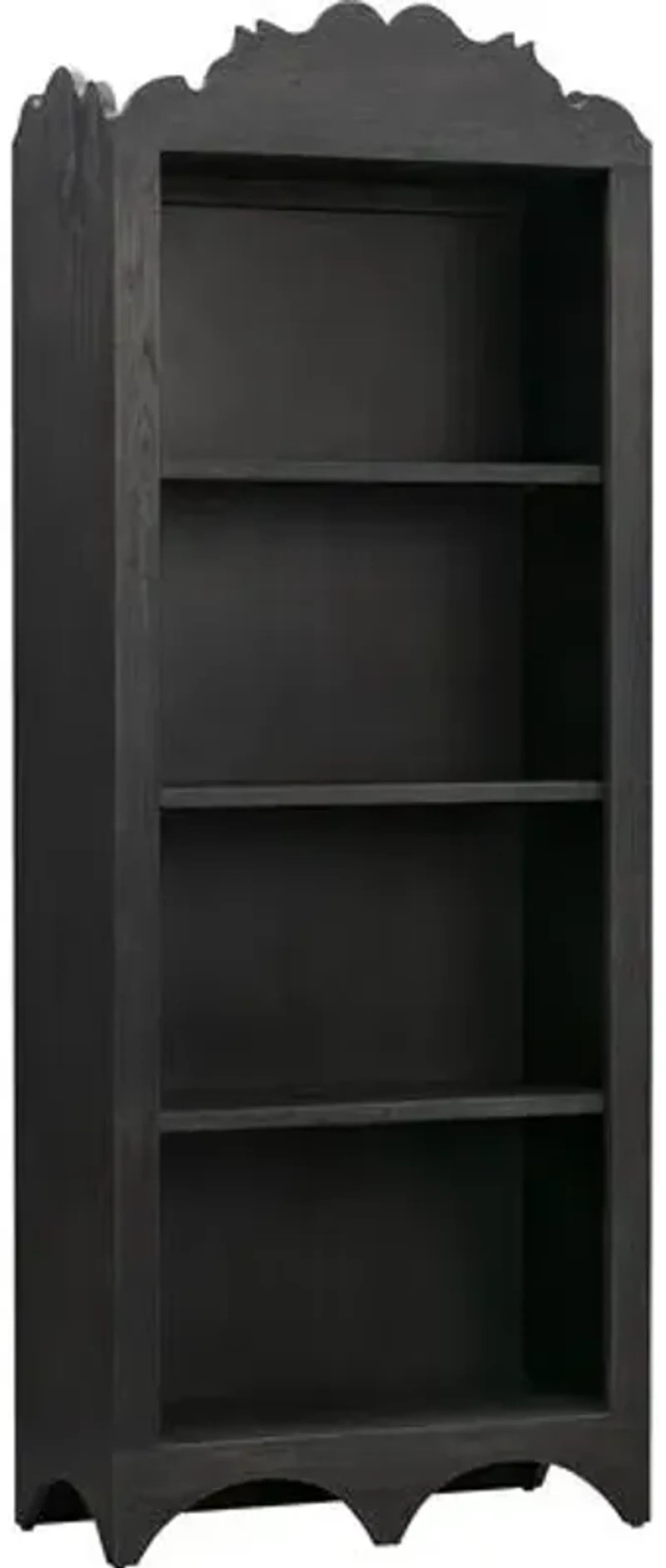 Flourish 83" Tall Oak Bookcase - Black - Lauren Liess